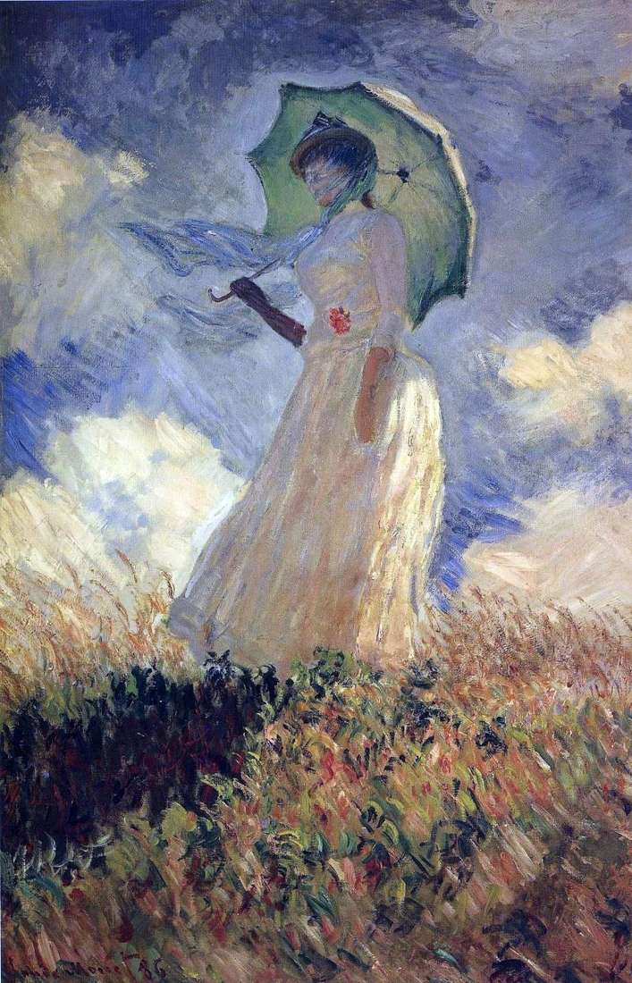 Signora con un ombrello   Claude Monet