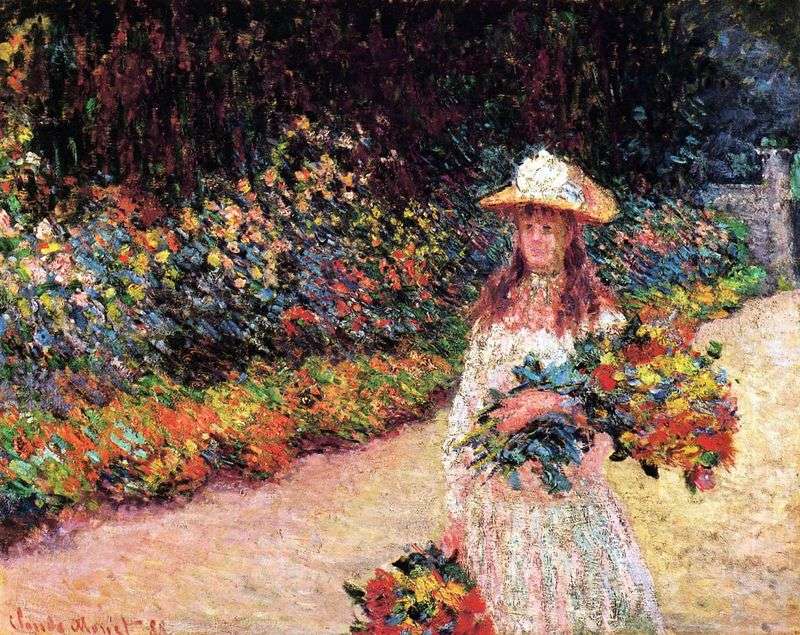 Ragazza nel giardino, Giverny   Claude Monet