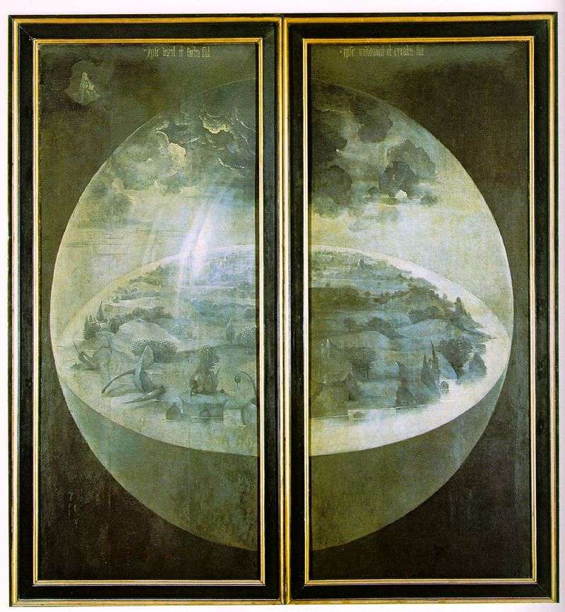 Creazione del mondo. Le porte esterne del trittico Garden of Earthly Delights   Hieronymus Bosch