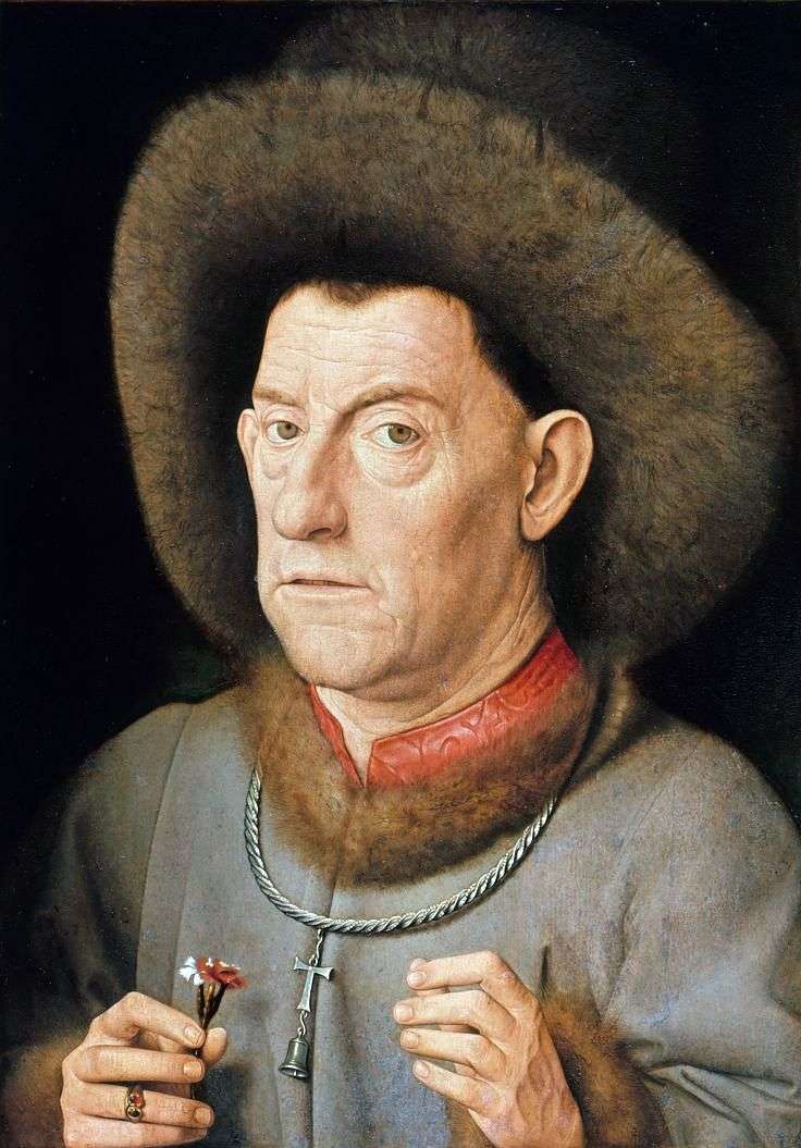 Luomo con il chiodo di garofano   Jan van Eyck