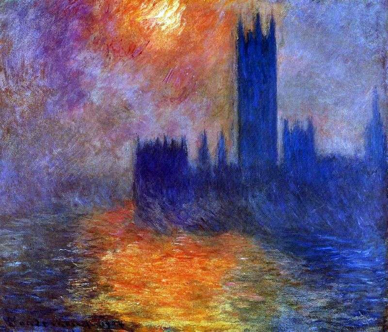 Palazzo del Parlamento a Londra. Tramonto   Claude Monet