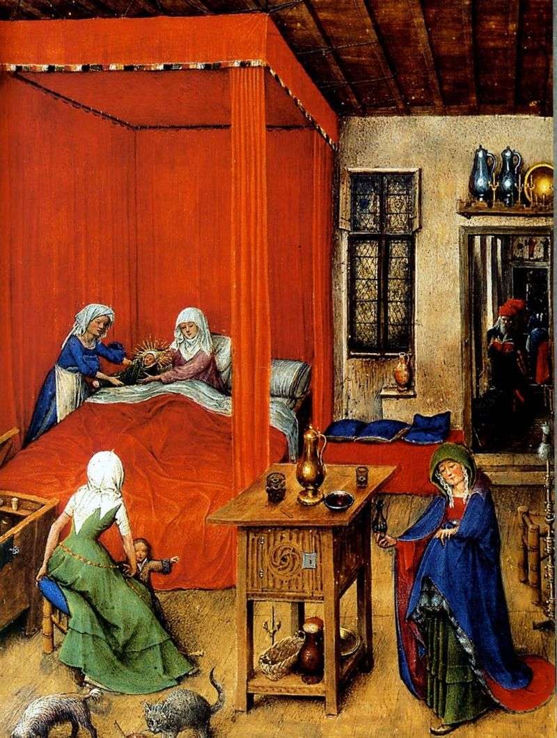 Nascita di Giovanni Battista   Jan van Eyck