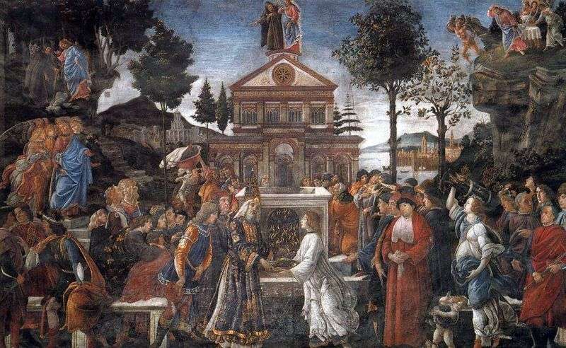Guarigione del lebbroso e della tentazione di Cristo   Sandro Botticelli