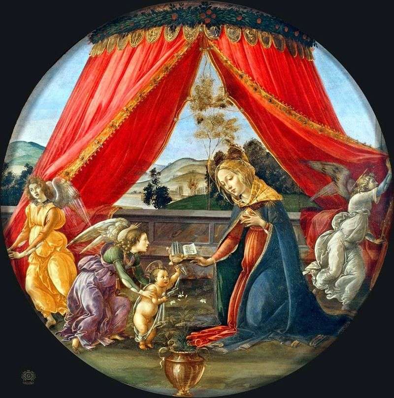 Madonna sotto un baldacchino (Madonna del Padillone)   Sandro Botticelli