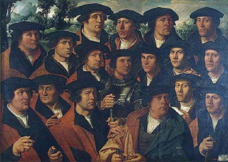 Ritratto di gruppo della società dei tiratori di Amsterdam   Jacobs Dirk &;; nbsp