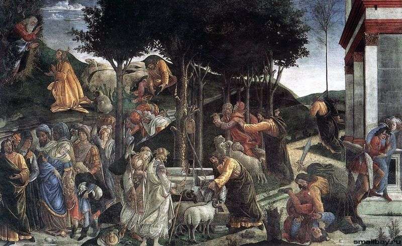 Scene della vita di Mosè (affresco)   Sandro Botticelli