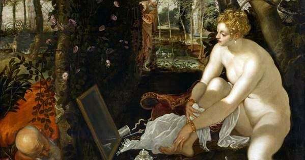 Susannas Bathing (Susanna and the Elders)   Jacopo Tintoretto
