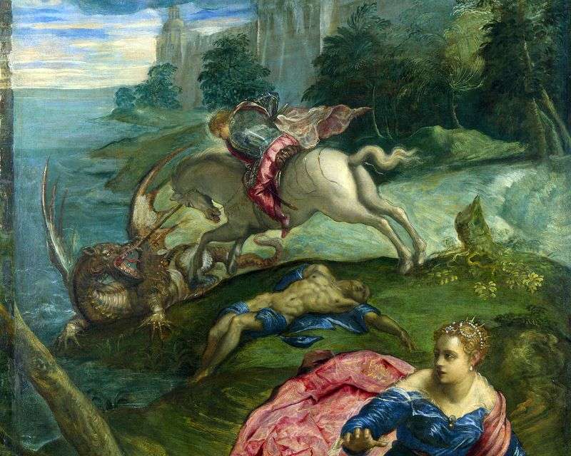 San Giorgio, principessa e drago   Jacopo Tintoretto