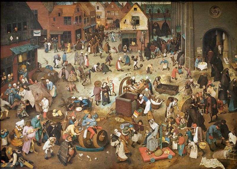 La battaglia di Maslenitsa e il digiuno   Pieter Bruegel