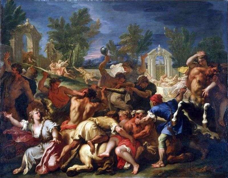 La battaglia del Lapith con i centauri   Sebastiano Ricci