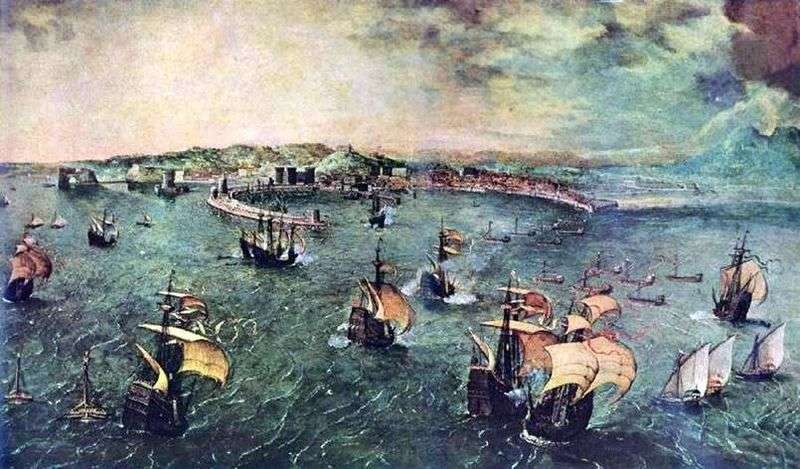 Battaglia navale nel Golfo di Napoli   Peter Bruegel