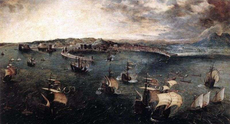 Battleship nel porto di Napoli   Peter Bruegel