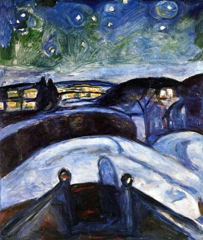 Notte stellata   Edvard Munch
