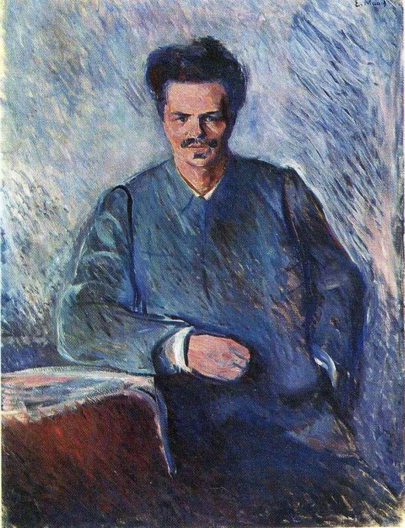 Ritratto di Augustus Strindberg   Edvard Munch