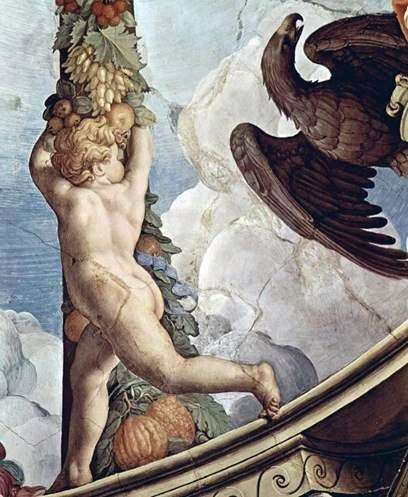 Ghirlanda con angeli (affresco)   Agnolo Bronzino