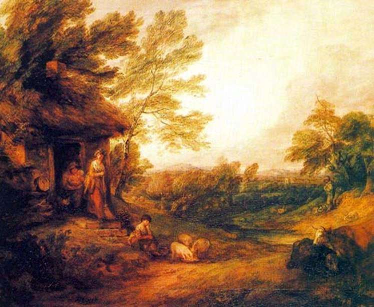 Casa di campagna con maiali   Thomas Gainsborough