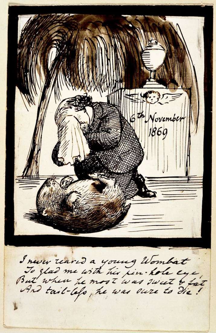 Autoritratto di un artista che piange sulla tomba di un vombato   Dante Rossetti