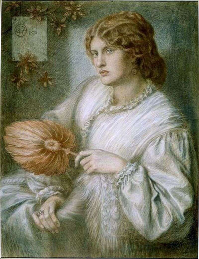 Donna con ventaglio   Dante Rossetti