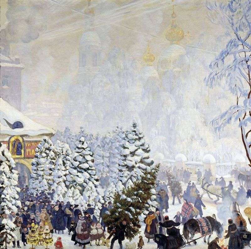 Contrattazione di Natale   Boris Kustodiev