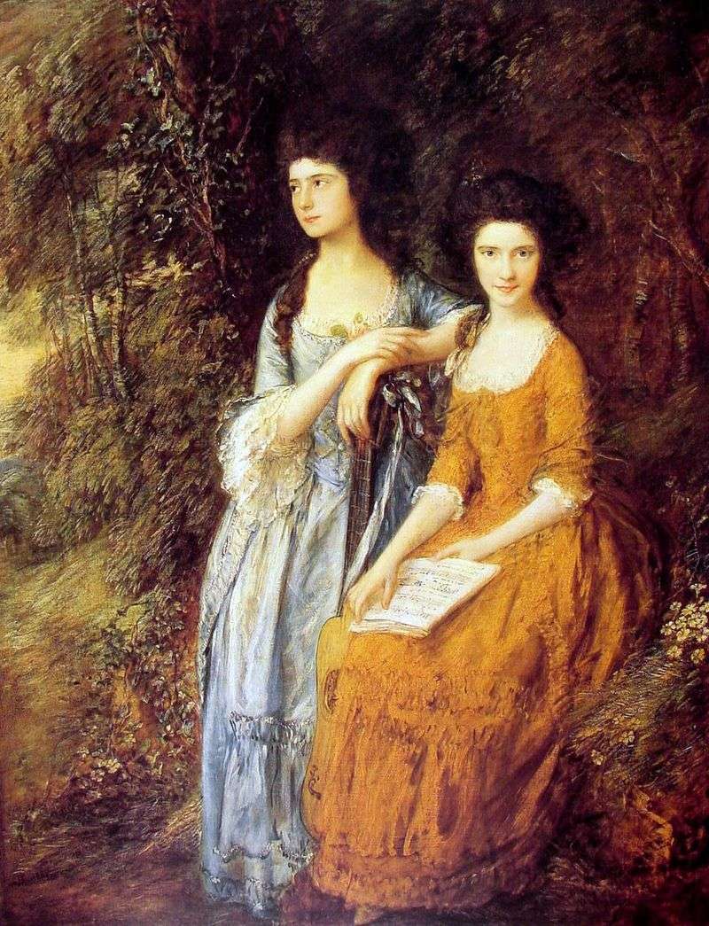 Ritratto di Elisabetta e Mary Linley   Thomas Gainsborough