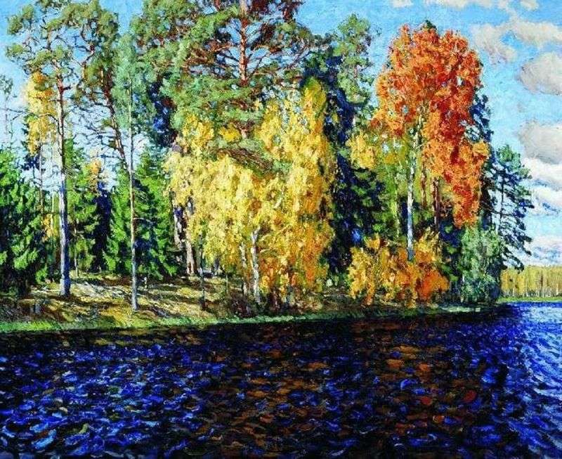 Forest Lake. Autunno dorato (acqua blu)   Stanislav Zhukovsky