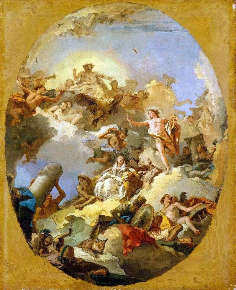Apoteosi della monarchia spagnola   Giovanni Battista Tiepolo