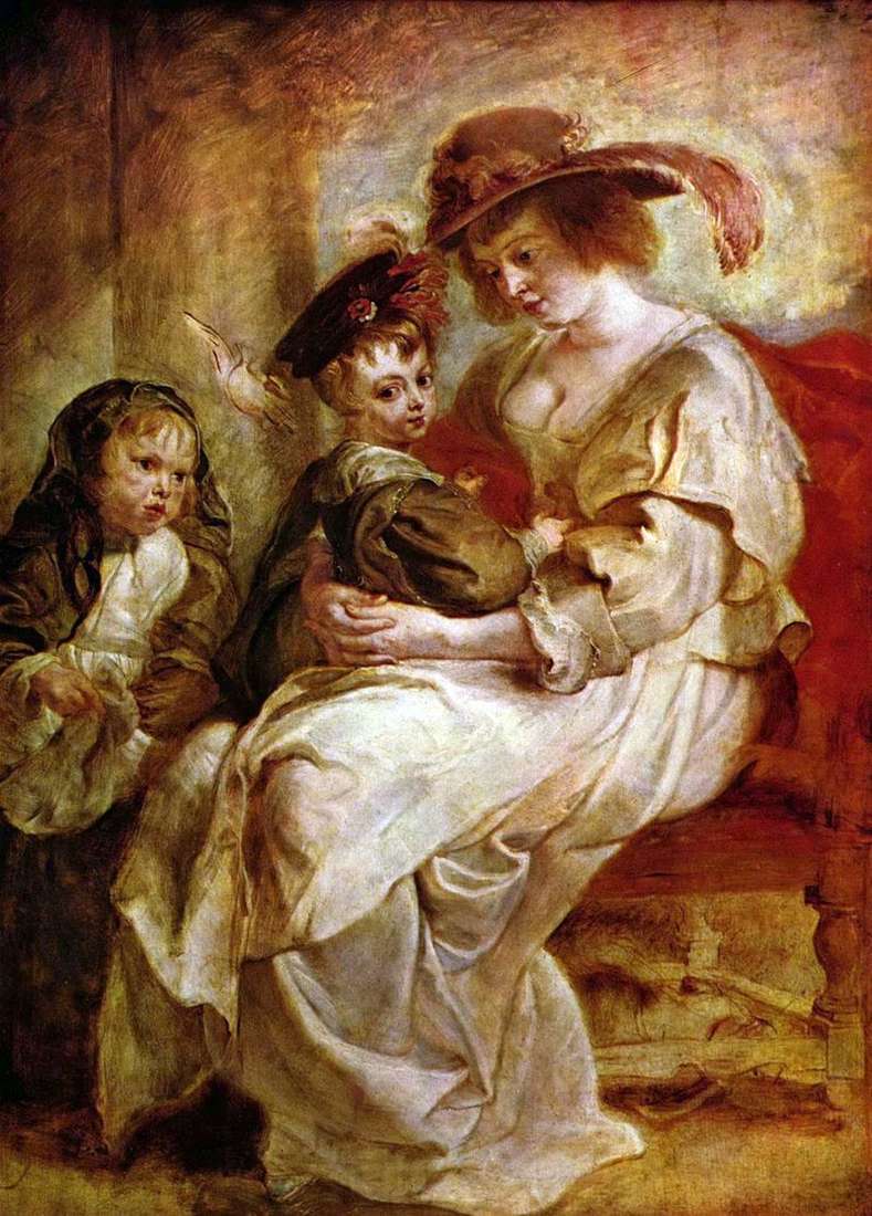 Elena Fourman con figli Claire Jeanne e Francois   Peter Rubens