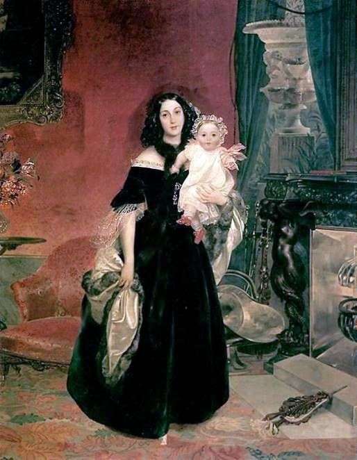 Ritratto di M. A. Beck con sua figlia   Karl Bryullov