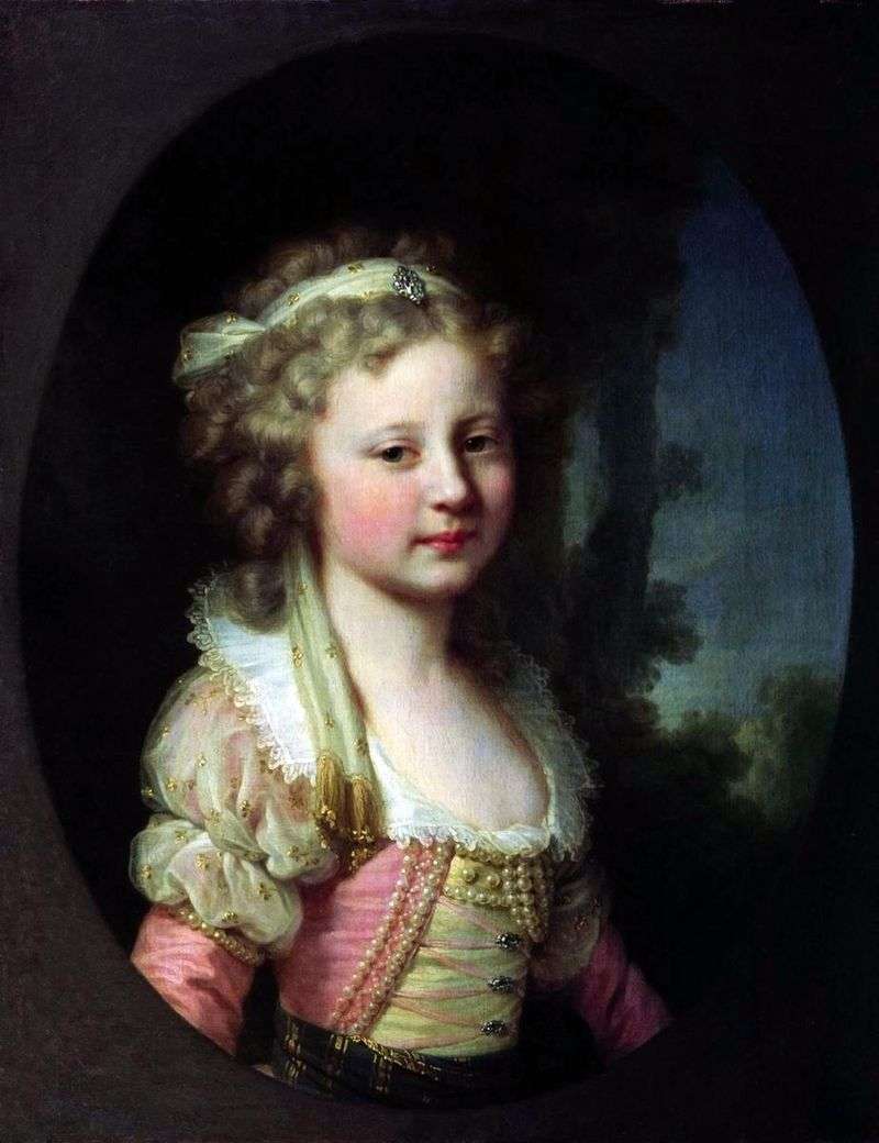 Ritratto della granduchessa Elena Pavlovna da bambina   Johann Baptist Lampi