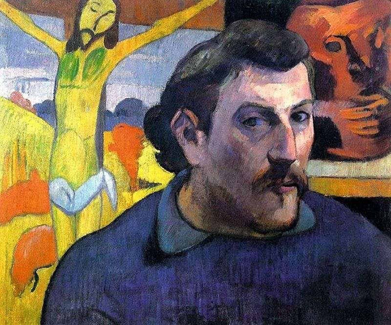 Autoritratto con Cristo giallo   Paul Gauguin