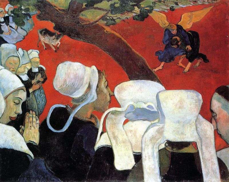 Visione dopo il sermone (Jacob alle prese con langelo)   Paul Gauguin