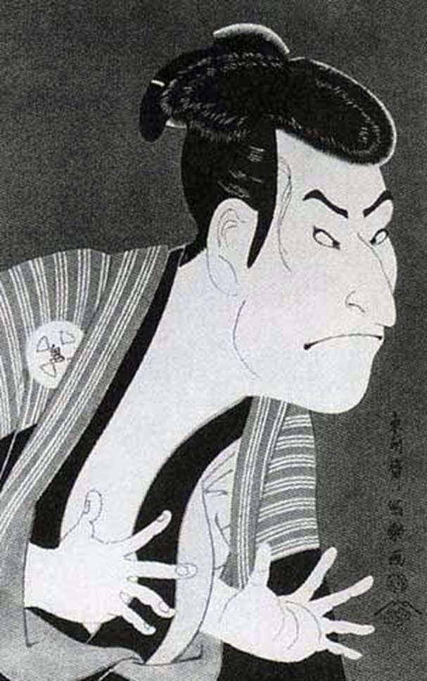 Attore Otani Oniji II come servitore di Edohei   Tusyushai Syaraku