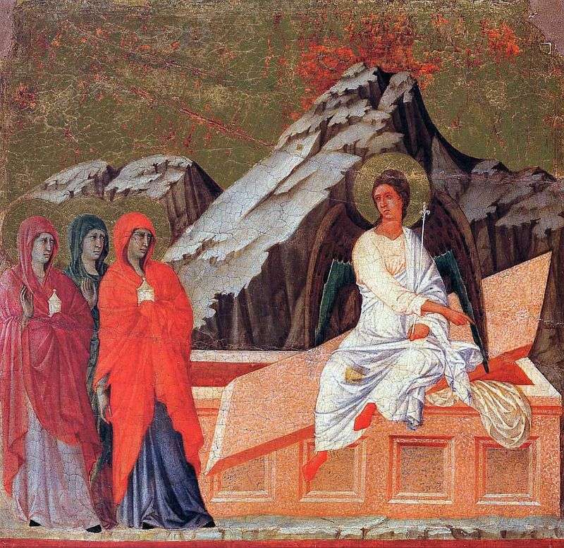 Mogli portatrici di mirra al Santo Sepolcro   Duccio di Buoninsegna