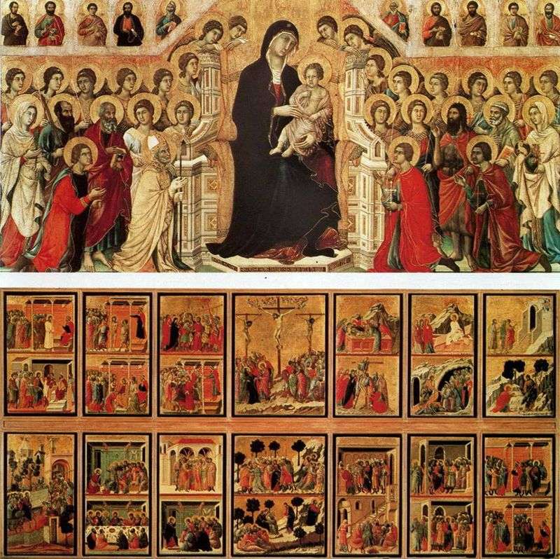 Madonna con angeli e santi (Maestas)   Duccio di Buoninsegna