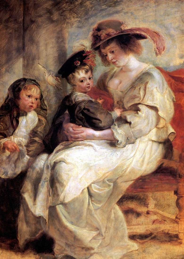 Ritratto di Elena Fourman con due bambini   Peter Rubens
