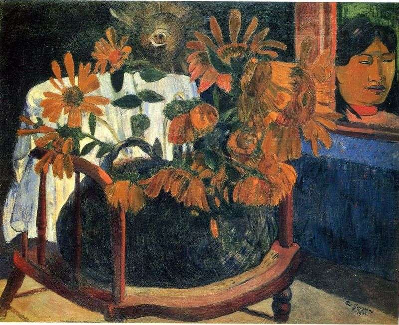 Natura morta con girasoli sulla sedia   Paul Gauguin