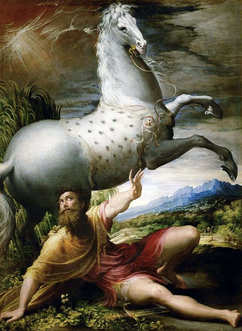 Conversione di San Paolo   Francesco Parmigianino