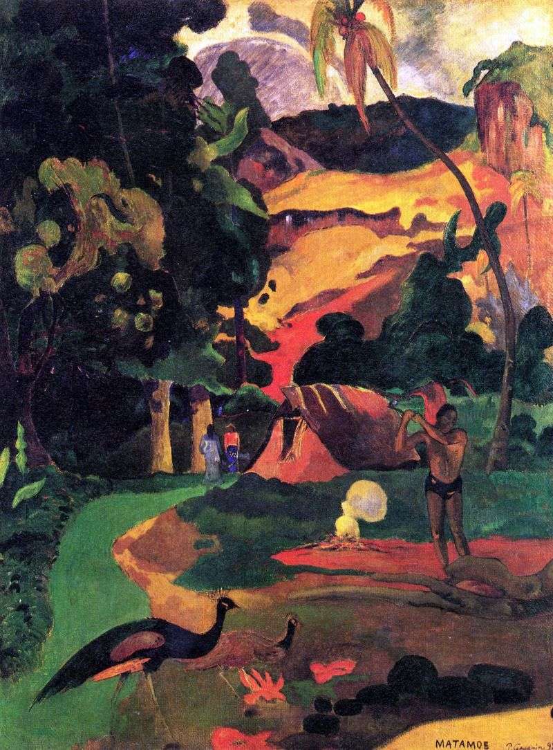 Paesaggio con pavoni   Paul Gauguin