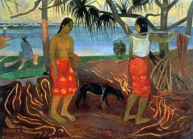 Sotto lalbero di Pandanus   Paul Gauguin