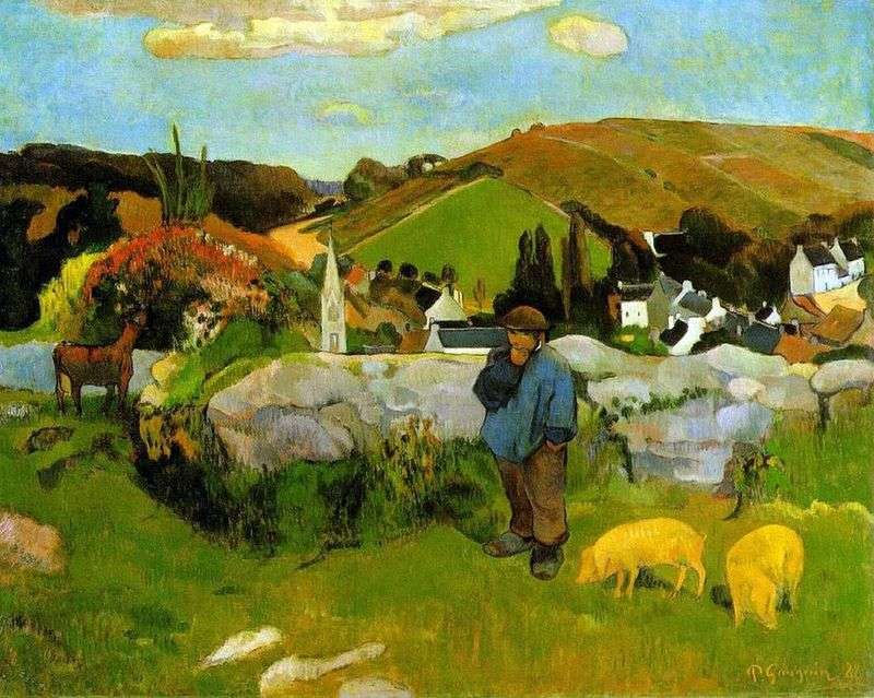 Mandria di maiale, Bretagna   Paul Gauguin