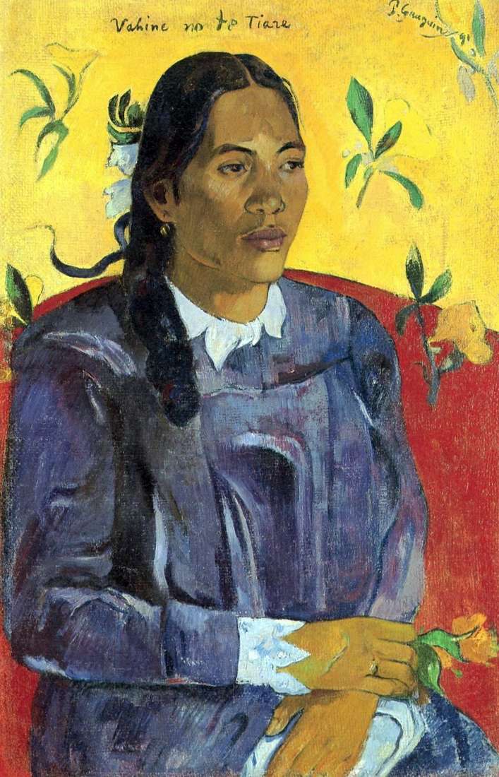 Tahitian Donna con un fiore   Paul Gauguin