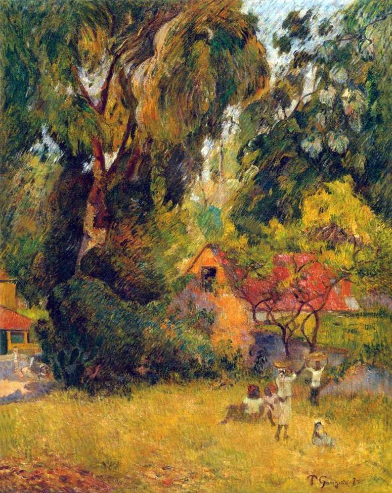 Capanne sotto gli alberi   Paul Gauguin