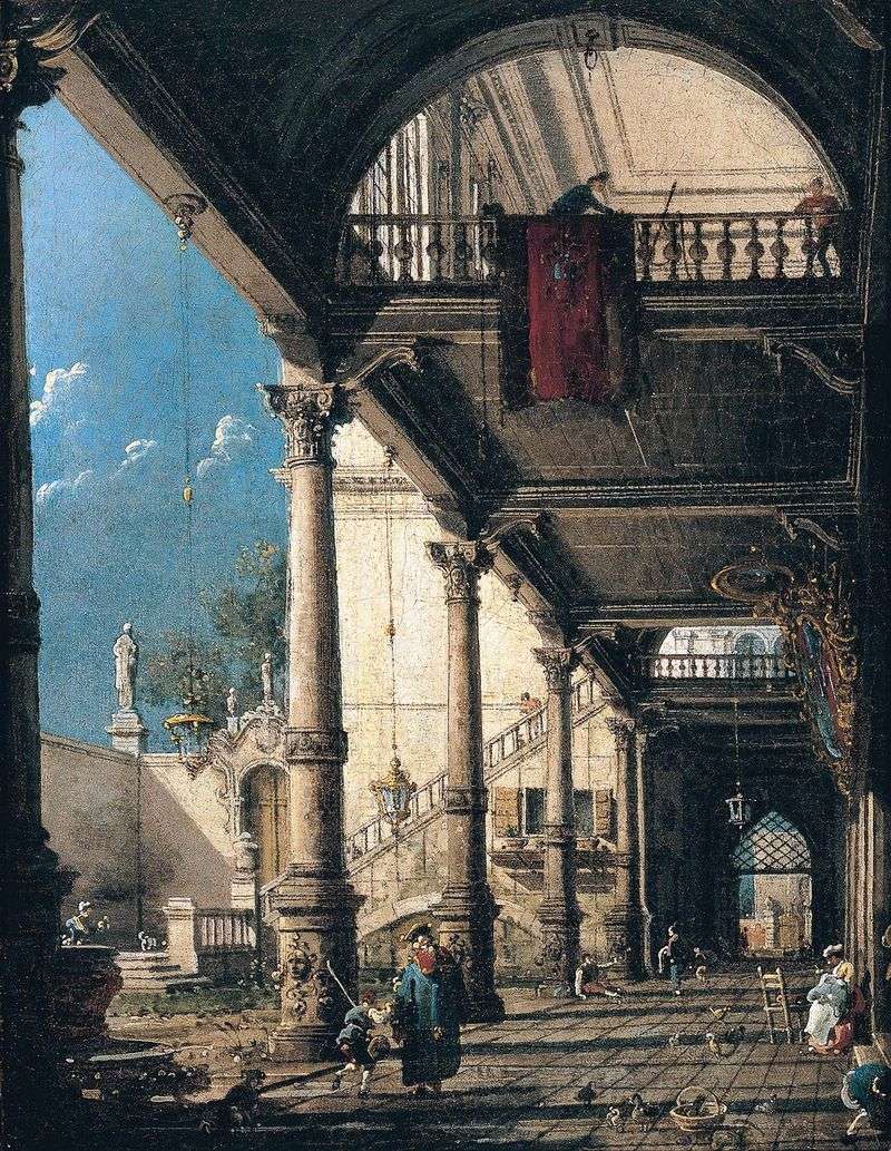 Capriccio con colonnato   Antonio Canaletto