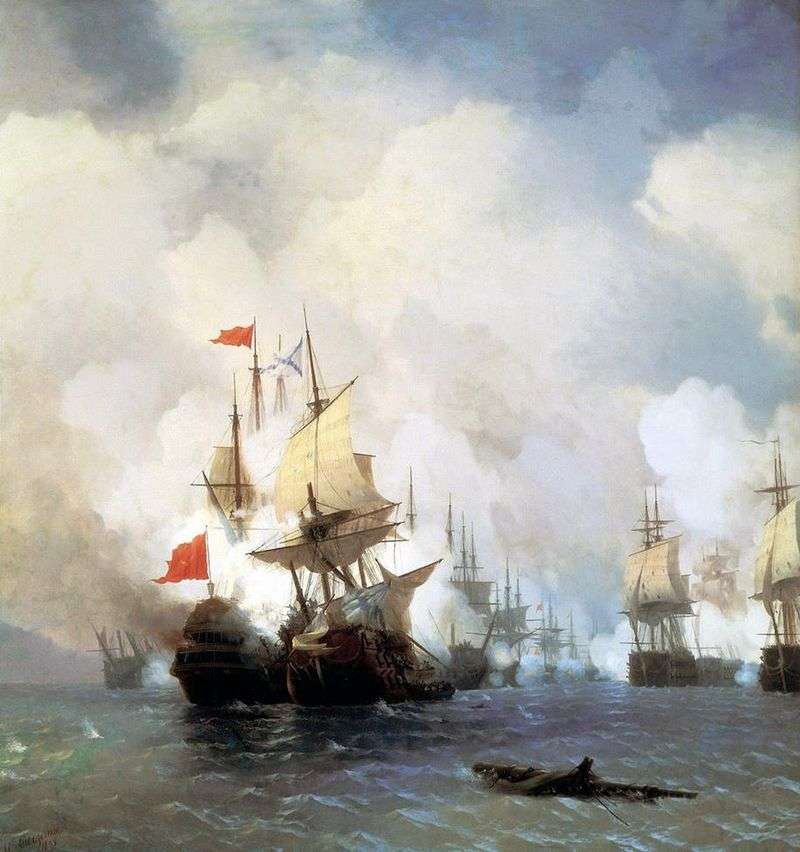 Combatti nello stretto di Chios il 24 giugno 1770   Ivan Aivazovsky