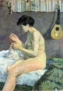Donna che cuce   Paul Gauguin