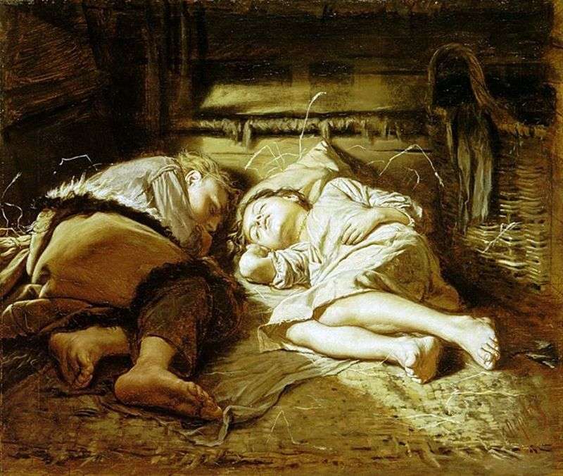 Bambini che dormono   Vasily Perov