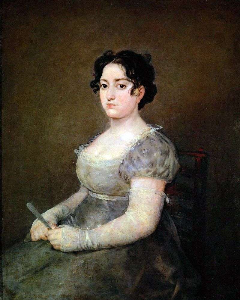 Donna con un fan   Francisco de Goya