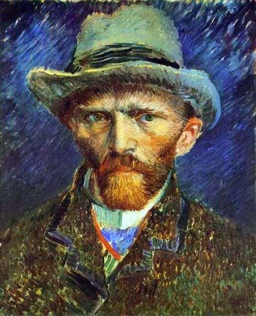Autoritratto con cappello grigio   Vincent Van Gogh