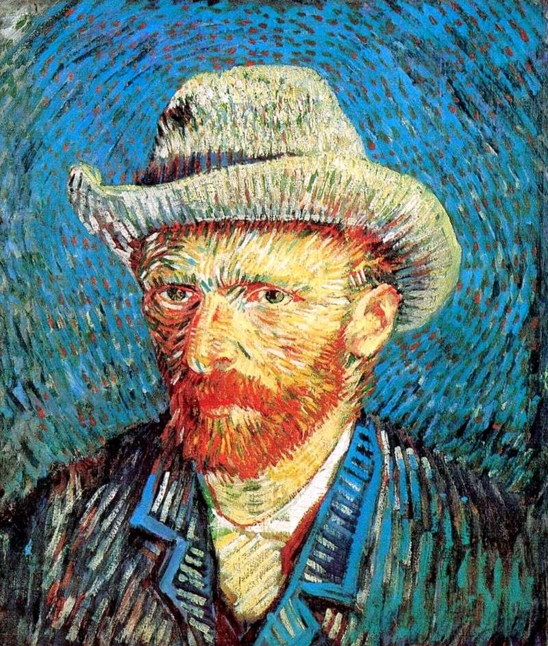 Autoritratto con cappello di feltro   Vincent Van Gogh