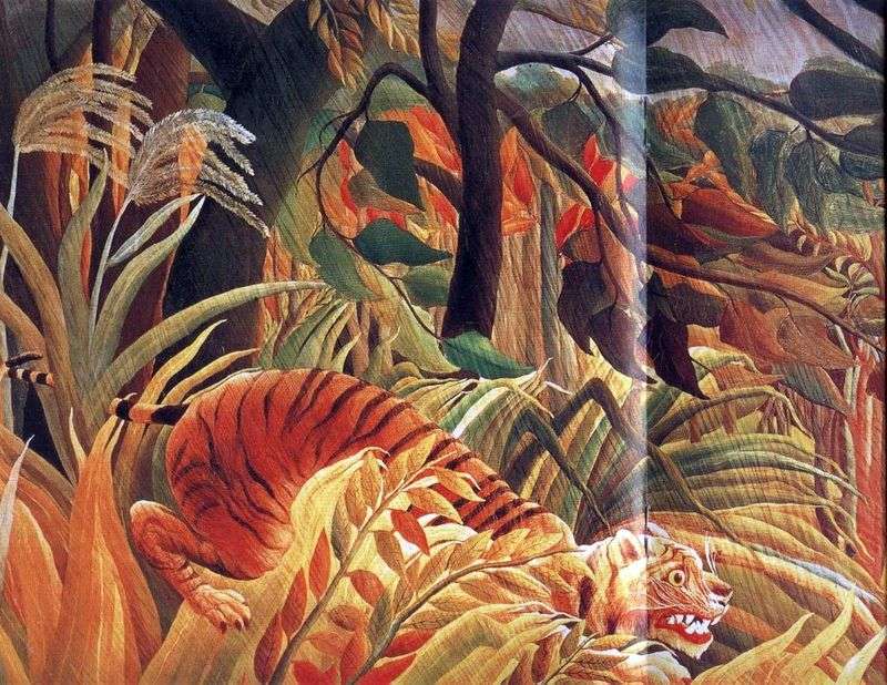 Lattacco nella giungla   Henri Rousseau